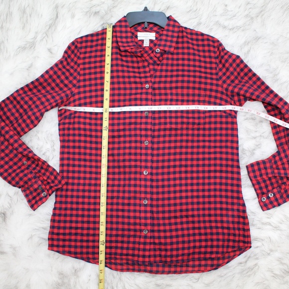 SOLD J.Crew Crinkle Boy Shirt In Red Check - Picture 3 of 8